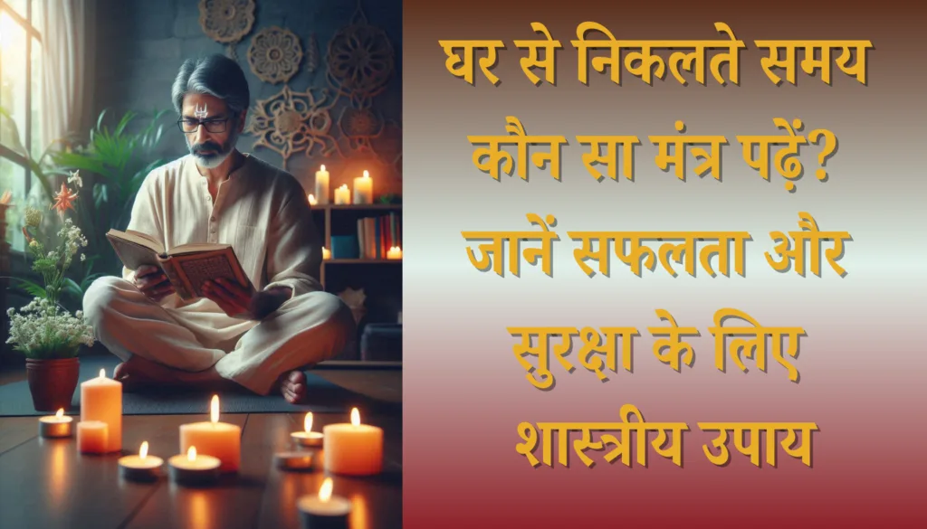घर से निकलते समय कौन सा मंत्र पढ़ें? जानें सफलता और सुरक्षा के लिए शास्त्रीय उपाय