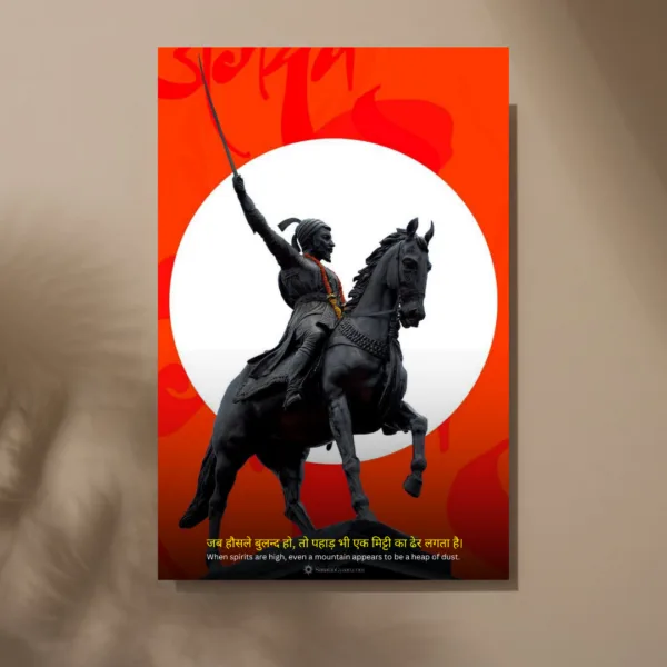 Chhatrapati Shivaji Maharaj Poster – Inspire Your Space with the Spirit of a King |8K| Premium Glossy