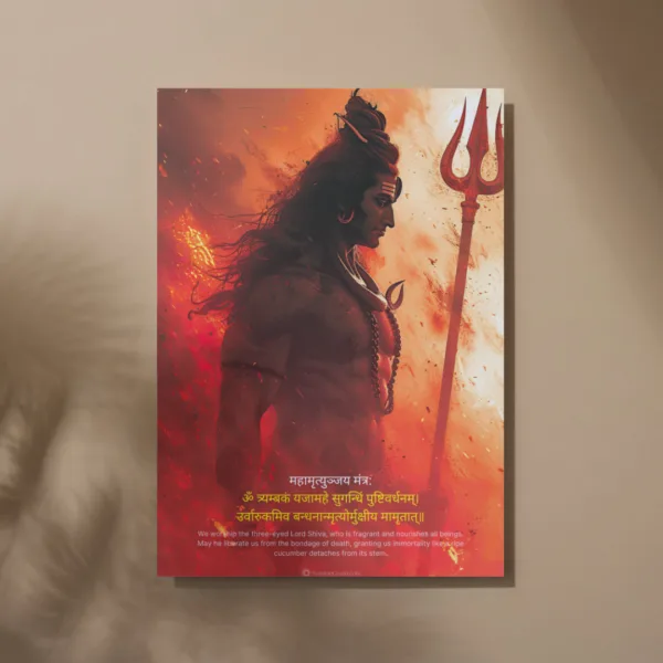 The Shiva "महामृत्युञ्जय मंत्र" Poster |8K| Premium Glossy