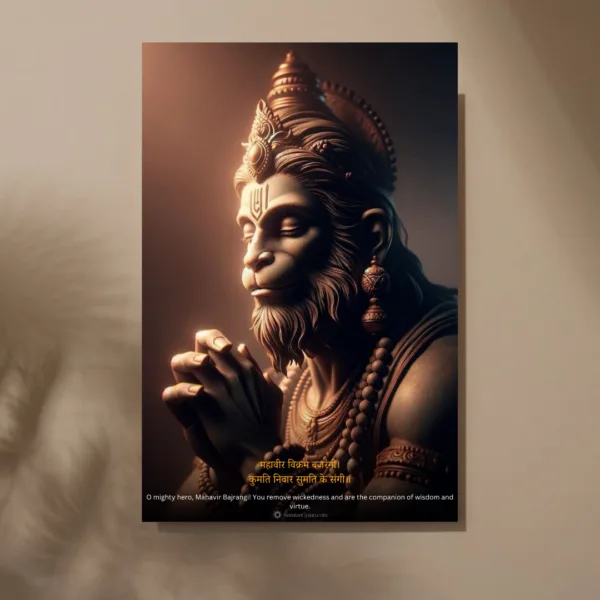 Lord Hanuman Poster – Bring Divine Strength & Protection to Your Space |8K| Premium Glossy