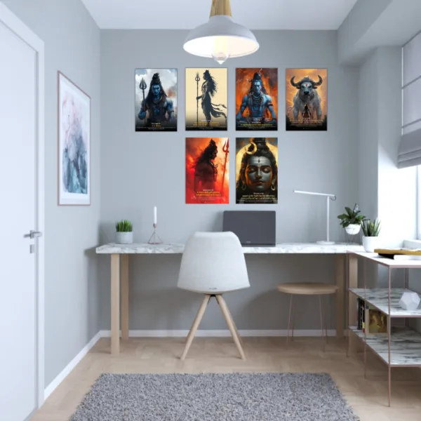 Lord Shiva Poster (Pack of 6) |8K| Premium Glossy - Image 10
