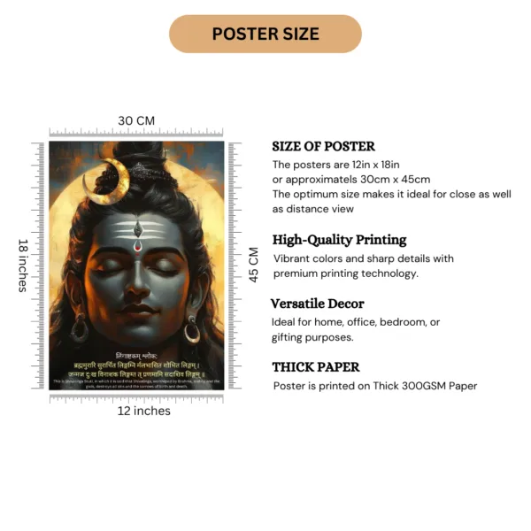 Lord Shiva Poster – Bring Home the Energy of Mahadev |8K| Premium Glossy - Image 2