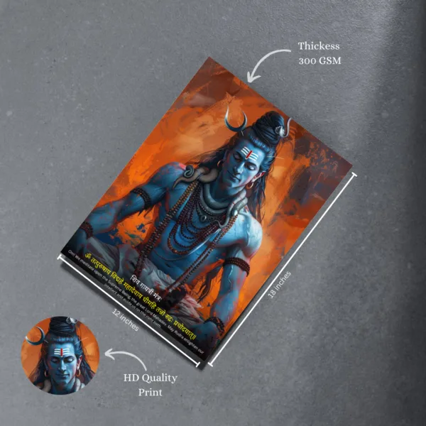 The Shiva शिव गायत्री मंत्र Poster |8K| Premium Glossy - Image 3
