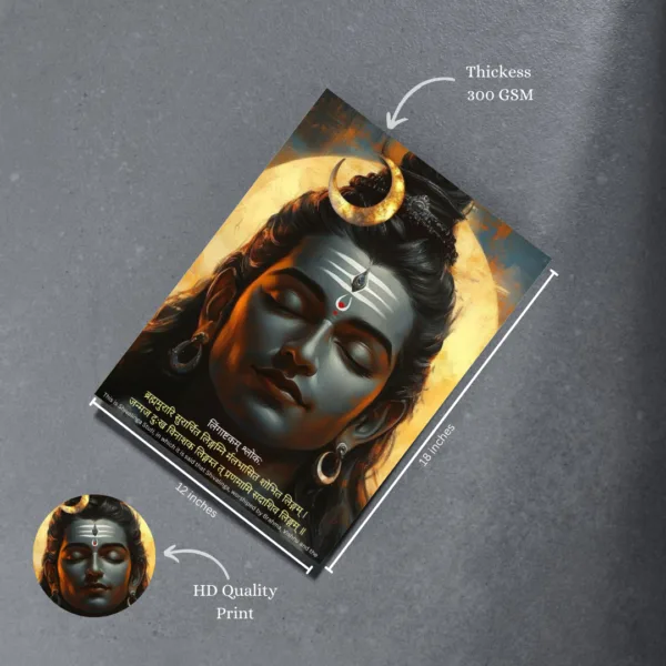Lord Shiva Poster – Bring Home the Energy of Mahadev |8K| Premium Glossy - Image 3