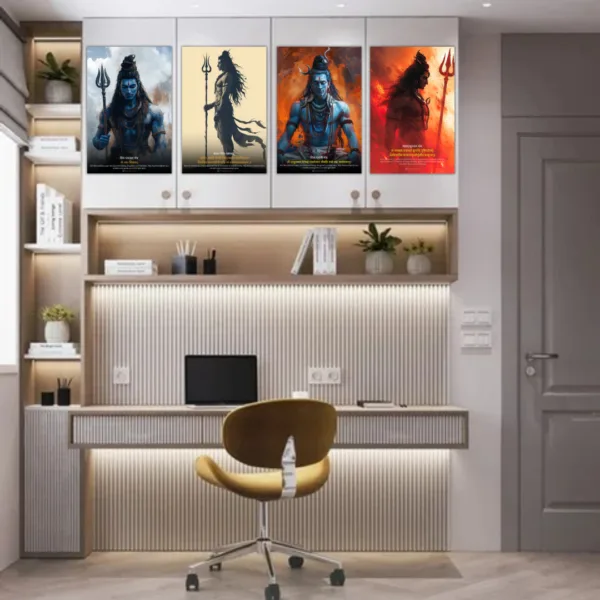 Lord Shiva Poster (Pack of 4) |8K| Premium Glossy - Image 8